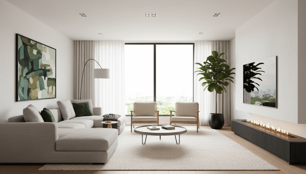 3d model of modern living room