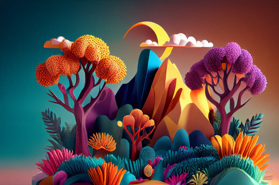 3D nature scene